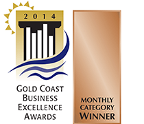 Gold Coast Business Awards Monthly Winner in 2014