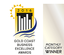 Gold Coast Business Awards Monthly Winner in 2016